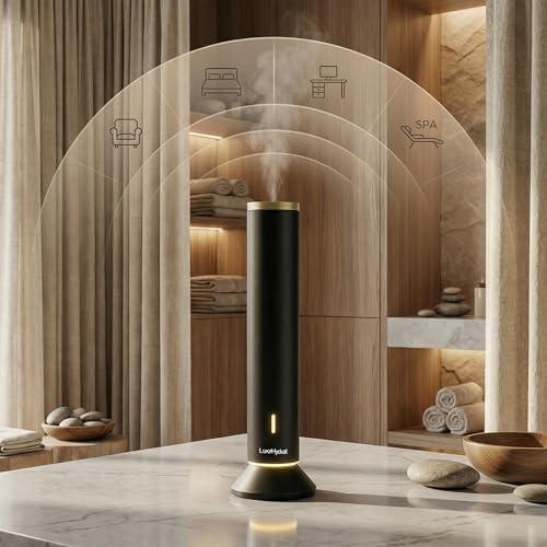 Waterless Essential Oil Diffuser – Smart App & Remote Control, 4000 Sq Ft Coverage, Quiet Aroma Diffuser for Large Room Ho...