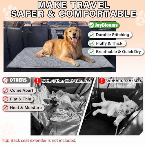 JoyBlooms Dog Bed for Car Back Seat, Dog Cooling Mat with 1.1in/2.8cm Thick Foam, Cooling Anti-Slip Washable Back Seat Pet...