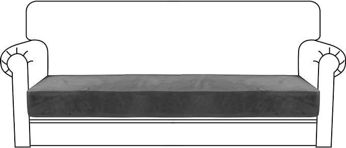 MAXIJIN Velvet Stretch Couch Cushion Covers Soft Sofa Cushion Cover Replacement Sofa Seat Cushion Slipcovers Furniture Pro...