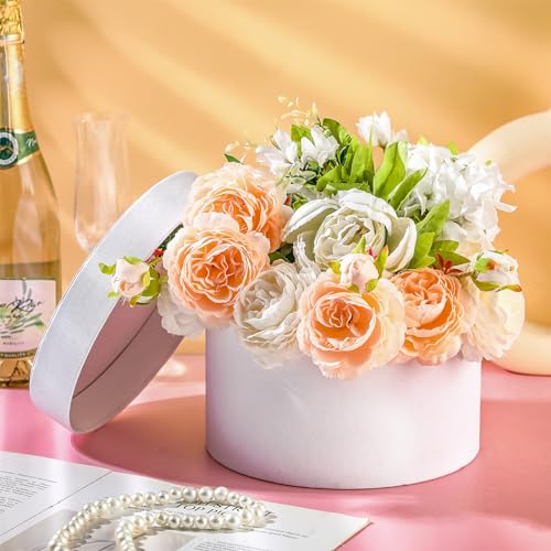 Nuenen Gift Boxes with Lids Floral Foam Set Round Boxes Flower Arrangements Supplies Round Floral Foam for Flowers for Mot...
