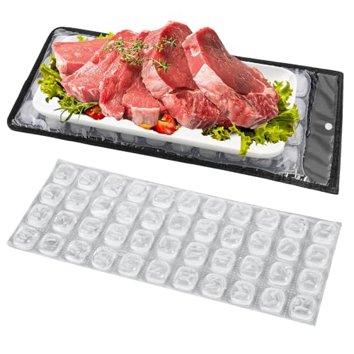 2 Pcs Reusable Cooling Sheet for Keeping Food Fresh Outside Party - Flexible Ice Packs Blankets Keep Meat Cold, Replacemen...