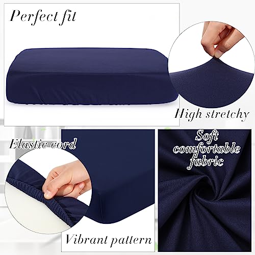 Newwiee 8Pcs Patio Cushion Covers Stretch Outdoor Cushion Cover Replacement for Patio Furniture Sofa Couch Slipcovers, Sof...