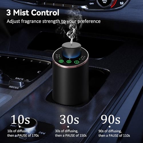 Waterless Essential Oil Diffuser Aromatherapy Scent Diffusers for Home Large Room, Bedroom, Car, Office, Desk, Battery Ope...