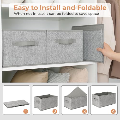 GRANNY SAYS Storage Baskets for Shelves, Closet Storage Bins with Handles, Fabric Organizers and Storage Bins, Storage Box...