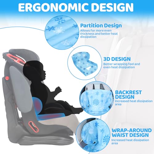 Orzbow Car Seat Cooling Pad with Insulated Bag, Gel Car Seat Cooler Pad for Babies, Toddler, Infant, Portable Cooling Mat ...