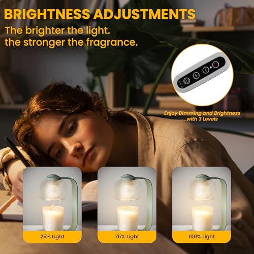 Oizuon Candle Warmer Lamp with Timer - 4.92'' Dimmable Candle Lamp Warmer, Christmas Birthday Gift for Women & House Warmi...