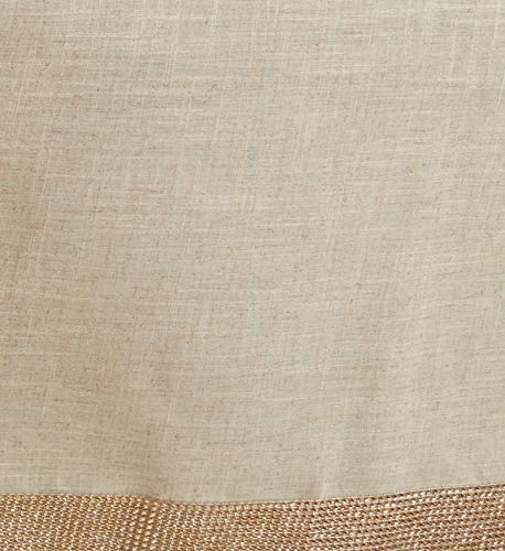 SARO LIFESTYLE 315.CH1654B Lily Collection Studded Design Table Runner, 16" x 54", Champagne