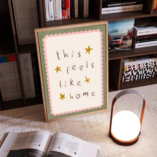 KAQNMY Minimalist Wall Art Poster Warm Healing and Cozy Home Decor Print Cute Family Sign Wall Art This Feels Like Home Pr...