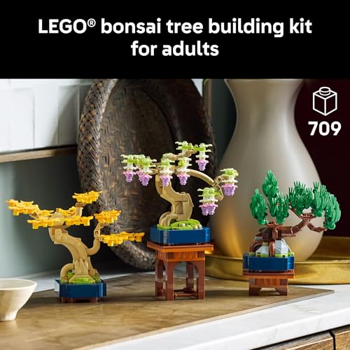 LEGO Botanicals Mini Bonsai Trees Building Set - Artificial Bonsai Tree Building Blocks for Adults, Ages 18+ - Gift for Bi...