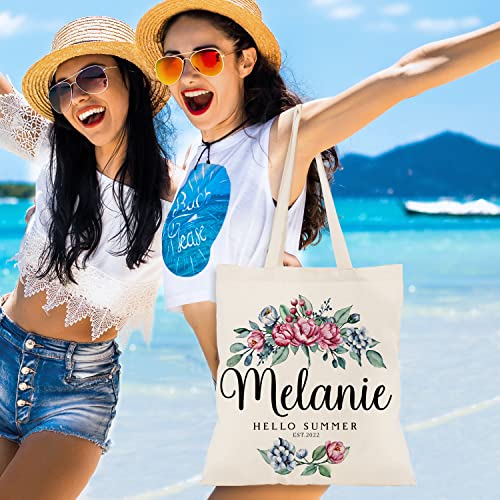 Zexpa Apparel Personalized Floral Initial Tote Bags for Women – Custom Name Monogram Gift for Mom, Grandma, or Wife – Brid...