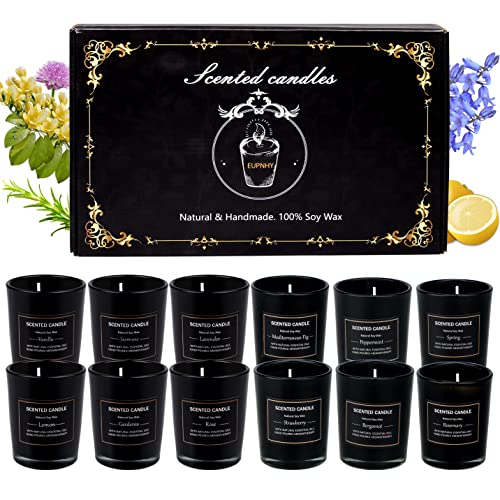 EUPNHY 12pcs 2.5oz Scented Candles Gift Set Soy Wax Decorative Candles for Home.