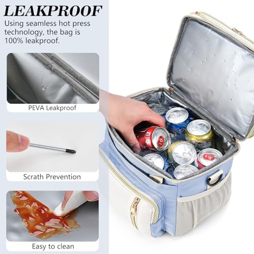 BAGNN Lunch Box & Lunch Bag for Women, Large Insulated Adult Lunch Box Leakproof Lunchbox Cooler Bag for Work Picnic Beac...