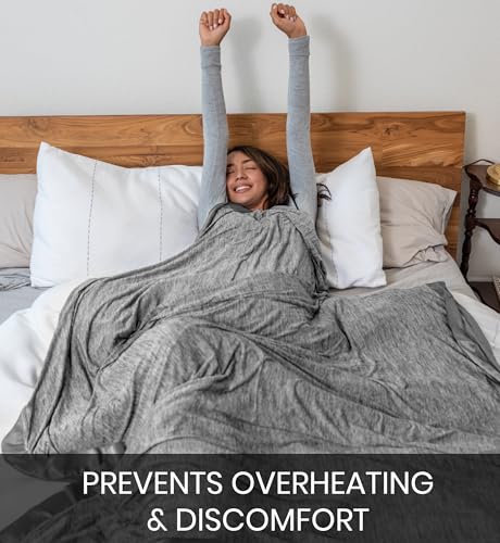 Everlasting Comfort Cooling Blanket for Hot Sleepers - Soft, Lightweight & Breathable Throw Blanket with Easy to Clean Mat...