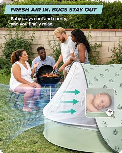 Baby Beach Tent with Pool, 3-in-1 Upgrade Pop Up UPF 50+ Sun Protection Shelter with Mosquito Net Babies Toddlers Portable...