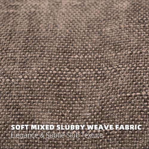 Lunofox Farmhouse Decor Throw Pillow Covers 12x20 Inch Set of 4, Solid Textured Cushion Covers for Couch, Sofa, Bed – Taup...