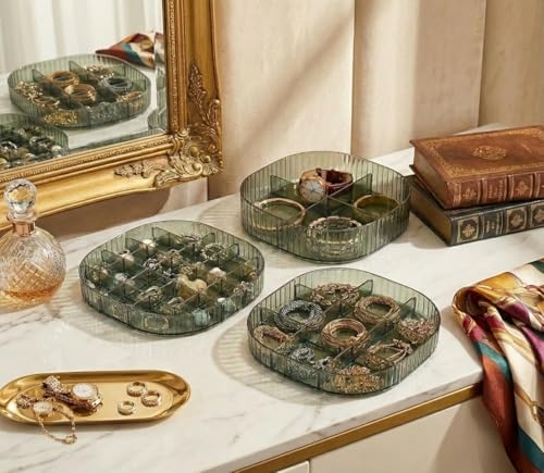 HALAFE Jewelry Box, 3-Layer Acrylic Jewelry Organizer with Handle, Clear Jewelry Boxes for Women Girls, Make up Organizer,...