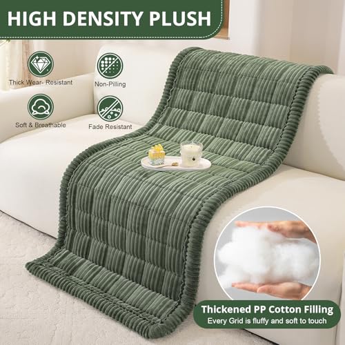 OstepDecor Washable Couch Cover for Dogs, Thick Pet Friendly Sofa Covers, Soft Couch Protector, Paw Cart Sofa Slipcovers, ...