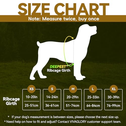 VIVAGLORY Dog Harness Easewalk No Pull Dog Harness with Handle Front Clip & Back Clip for Training Walking Lifting, No Pul...