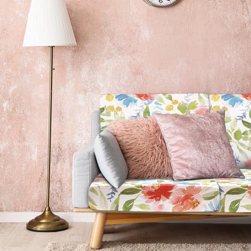 Newwiee 12 Pcs Patio Cushion Covers Outdoor Stretch Sofa Couch Cover Replacement Couch Slipcover Sofa Seat Chair Porch Pat...