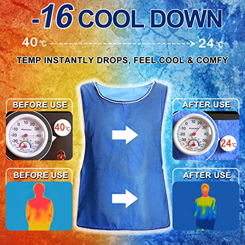 HUOFU Evaporative Ice Cooling Vest for Men - Body Cold Jacket for Women MS Motorcycle Sport Working for Hot Summer Weather...