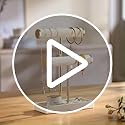 bussdis 2 Tier Bracelet Holder Display - Detachable T Bar Beige Velvet Bracelet Holder, Jewelry Holder Organizer for Brace...