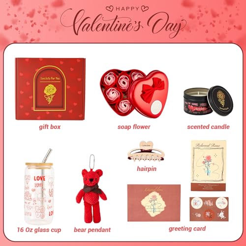 CCAENI Gift Set for Women Gift Basket for Her,Gifts Box for Girlfriend Wife Birthday Gifts for Women Heart-shaped Love Gif...