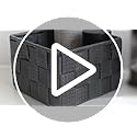 Posprica Small Black Baskets Cube Bin Container Tote,Woven Storage Baskets for Organizing Organizer Divider for Drawer, Cl...