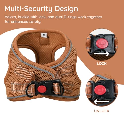 BELLA & PAL Step in Vest Harness for Small and Medium Dogs, No Pull Puppy Harness with Leash Set, Comfortable Air Mesh Dog...