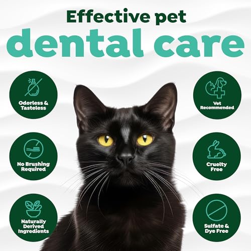 TropiClean Fresh Breath Oral Care Water Additive for Cats, 8oz - Dental Health Solution - Cat Breath Freshener - Plaque & ...