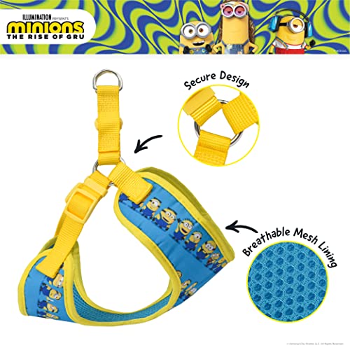 Minions Dog Harness, Large, Blue Minions in a Row | Comfortable Mesh No-Pull Dog Harness| Gifts for Minions Fans and Their...