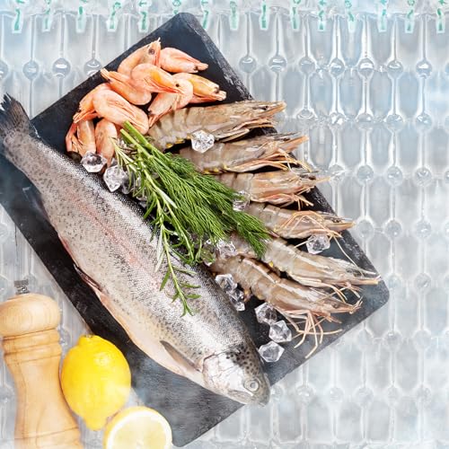 Reallnaive Reusable Freezable Ice Mat Sheets for Coolers Flexible Ice Packs for Food Trays, Cheese Boards, Deli Meats, Veg...