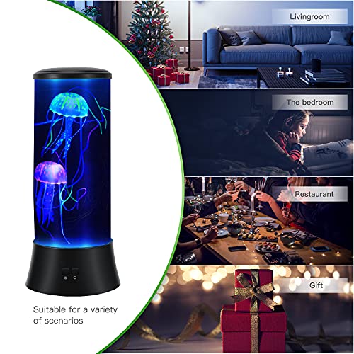 Meloki Floating Jellyfish Lamp - Electric Jelly Fish Light Lamp with Auto Color Changing, Ultra-Quiet Water Pump, Holiday ...