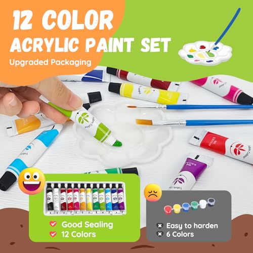 PLANTMEW Paint & Plant Flower Growing Kit for Kids - Fun Kids Gardening Set - Unique Birthday, Crafts & Arts, Gardening Gi...