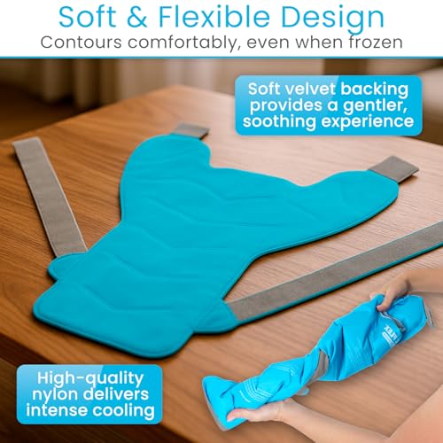 Artic Flex Large Ice Pack for Back - Full Back Ice Pack Wrap for Pain Relief - Reusable Cooling Pad with Straps, Extra Lar...