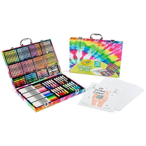 Crayola Inspiration Art Case Coloring Set - Tie-Dye (140ct), Essential Easter Basket Stuffers, Art Supplies Set For Kids, ...