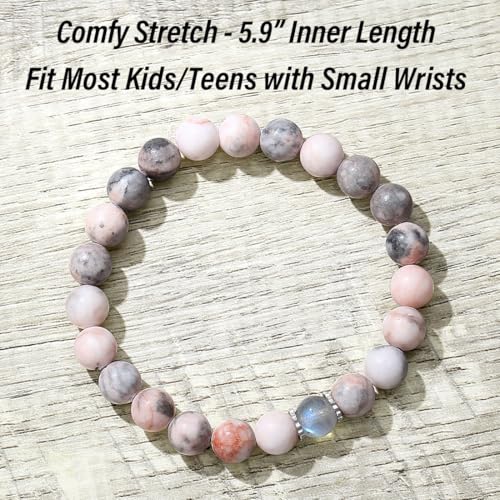 THEMEROL Inspirational Gifts for Kids/Girls/Teens/Women-Love/Encouragement-Natural Crystal Bracelets-Handmade Cute Gifts