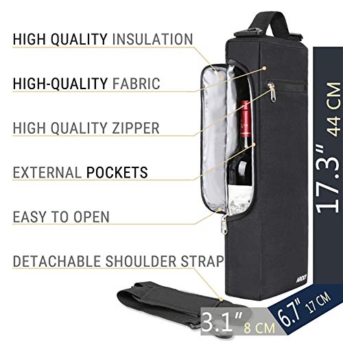 AROUY Golf Cooler Bag - Accessories for Men, Small Soft Insulated Beer Cooler Holds 6 Pack of Cans or Two Wine Bottles, Sp...