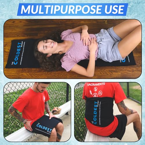 Coldest Extra Large Ice Pack for Back and Full Body - Cold Compress for Pain Relief, Ice Blanket for Sleeping or Ice Pad P...