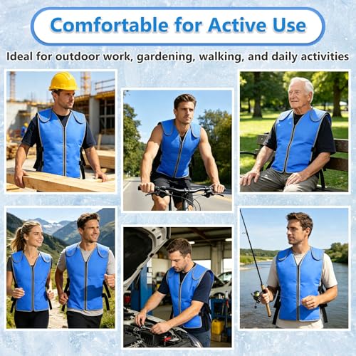 Loxiia Evaporative Cooling Vest for Men & Women, Water-Activated Cooling Vest for Hot Weather