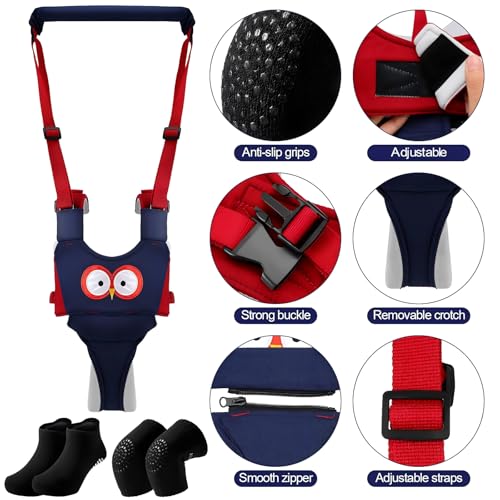 Panitay Handheld Baby Walking Harness Adjustable Toddler Walking Assistant Baby Walker Assistant Belt with 4 Pairs Crawlin...
