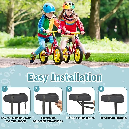 Zacro Gel Kids Bike Seat Cushion Cover for Boys & Girls, Anti-Slip Bike Seat Cover for Toddler, Breathable & Extra Soft Me...