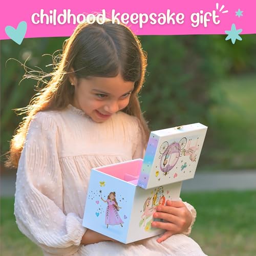 Musical Princess Jewelry Box for Girls - Kids Music Box with Spinning Princess, Princess Birthday Gifts for Little Girls, ...