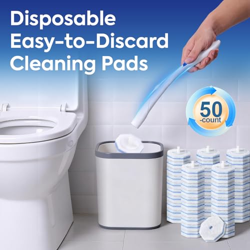 Clorytom 50 Count Toilet Wand Refills for Clorox, Premium Toilet Cleaner Refill Pads, Replacement Brush Heads Compatible W...