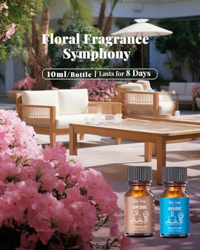VTS Waterless Diffuser with Hotel Scent Essential Oils Set, Top 6 Aromatherapy Oil Blends for Diffusers, Home Fragrance Ai...