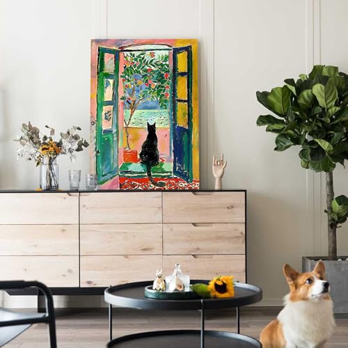 Henri Matisse Wall Art Prints Matisse Open Window Posters Colorful Aesthetic Pictures Modern Artwork Still Life Artwork Mu...