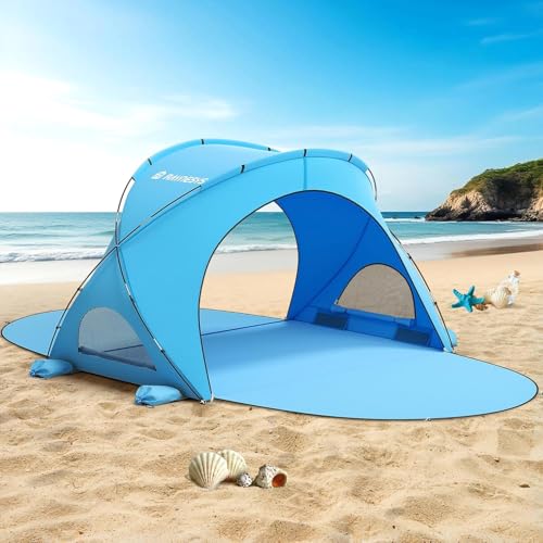 Raynesys Beach Tent Sun Shelter, Beach Shade Tent with UPF50+ UV Protection, Portable Sun Shelter for 1-3 Person, Shade Te...