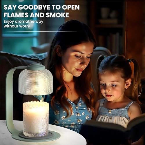 Oizuon Candle Warmer Lamp with Timer - 4.92'' Dimmable Candle Lamp Warmer, Christmas Birthday Gift for Women & House Warmi...