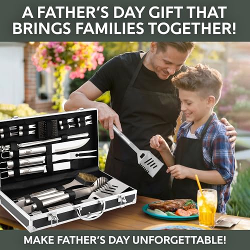 Kaluns Grilling Accessories, Dad Gifts for Fathers Day, Mothers Day Grilling Gifts, Heavy Duty Stainless Steel BBQ Tool Se...