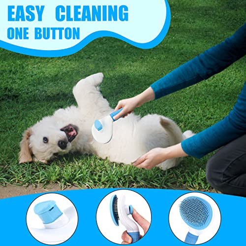 MASTER QUEEN Dog Brush Grooming Kit 5PCS - Dog Brush for Shedding,Puppy Brush and Flea Comb for Dogs, Slicker Brush Comb a...