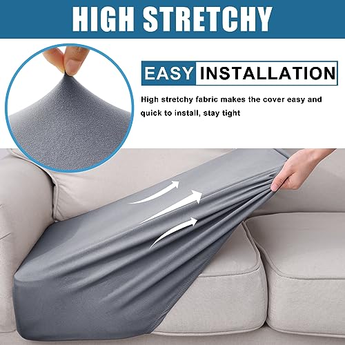 Smiry Waterproof Couch Cushion Covers, Stretch Washable Sofa Cushion Cover, Soft Sofa Slipcover Elastic Non-Slip Furniture...